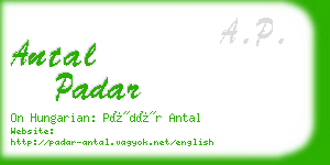 antal padar business card